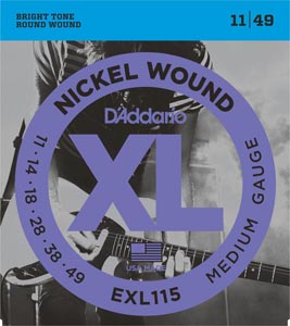 CUERDA GUITARRA ELECTRICA - D'ADDARIO EXL115 (011/049) JGO.