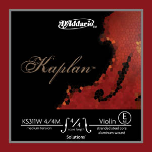 CUERDA VIOLIN - D´ADDARIO KAPLAN MI 1ª KS311W NO WHISTLING