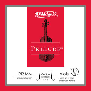 CUERDA VIOLA - D´ADDARIO PRELUDE 2º RE-D J912MM MEDIUM 15´