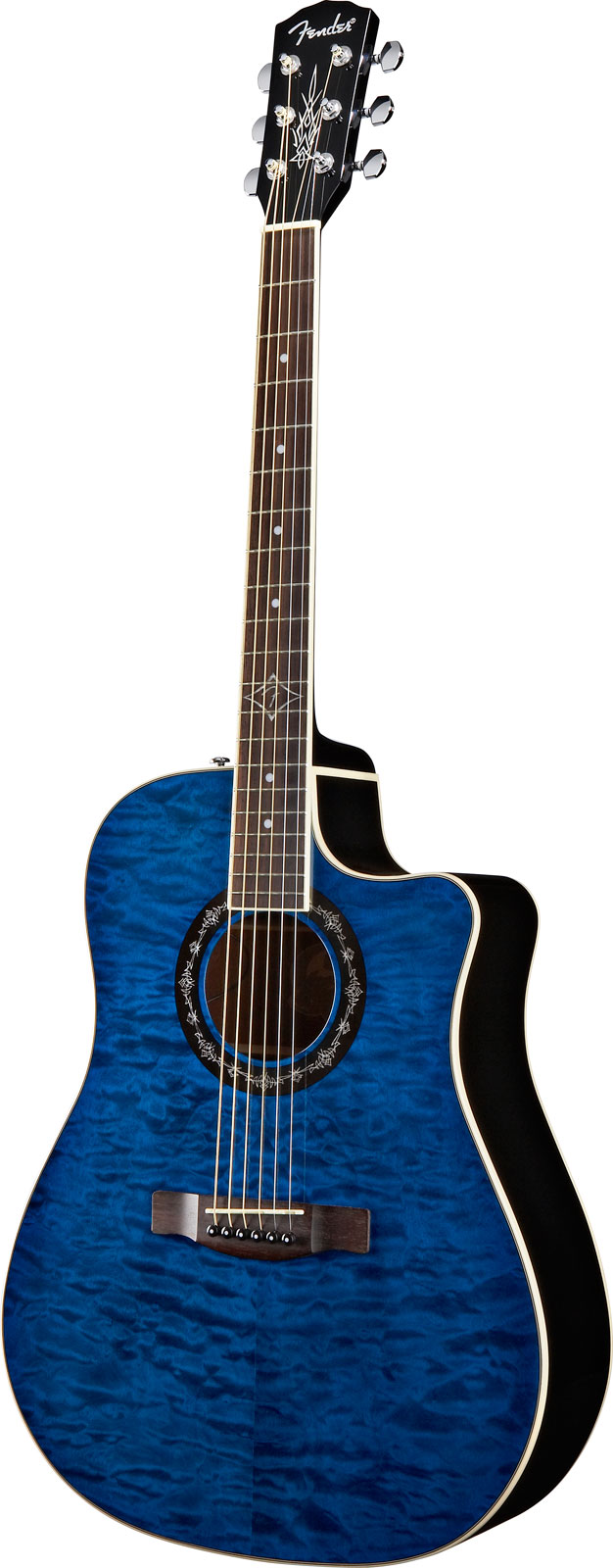GUITARRA ACÚSTICA - FENDER PREAMP T-BUCKET - 300CE TRANS BLUE QUIL
