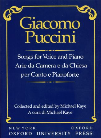 PUCCINI G. - CANCIONES VOZ Y PIANO