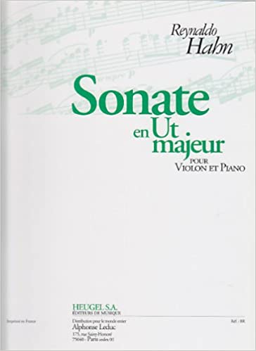 HAHN R. - SONATA EN DO M (VIOLIN Y PIANO)