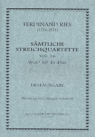 RIES F. - CUARTETO MIbM Nr.16 WoO10