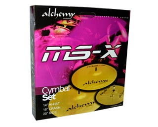 PLATOS (JUEGO) - ALCHEMY MSX SET compuesto de Ride 20'', Hi hat de 14'', y Crash de 16''