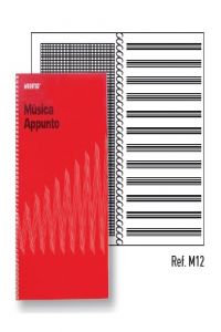 BLOCK ADDITIO ESPIRAL APPUNTO 12 PENTAGRAMAS9MM+PAGINA CUADRICULADA A4