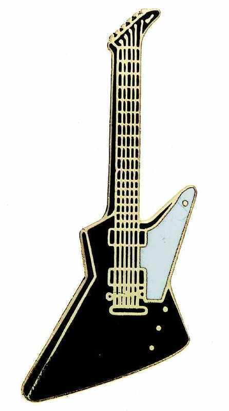 REGALO - MINI PIN GUITARRA ELECTRICA (BLANCA Y NEGRA)