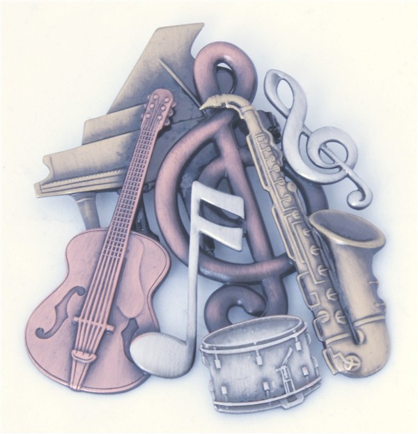 REGALO - BROCHE GRANDE DE INSTRUMENTOS (EN BRONCE)