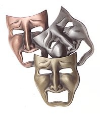 REGALO - BROCHE DE 3 MASCARAS (TRAGICOMEDIA) PEQUEÑO