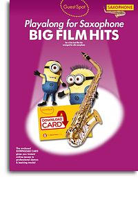 ALBUM - GUEST SPOT - BIG FILM HITS PLAYALONG SAX ALTO +DOWLAND CARD