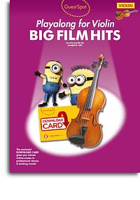 ALBUM - GUEST SPOT - BIG FILM HITS PLAYALONG VIOLIN +DOWLAND CARD
