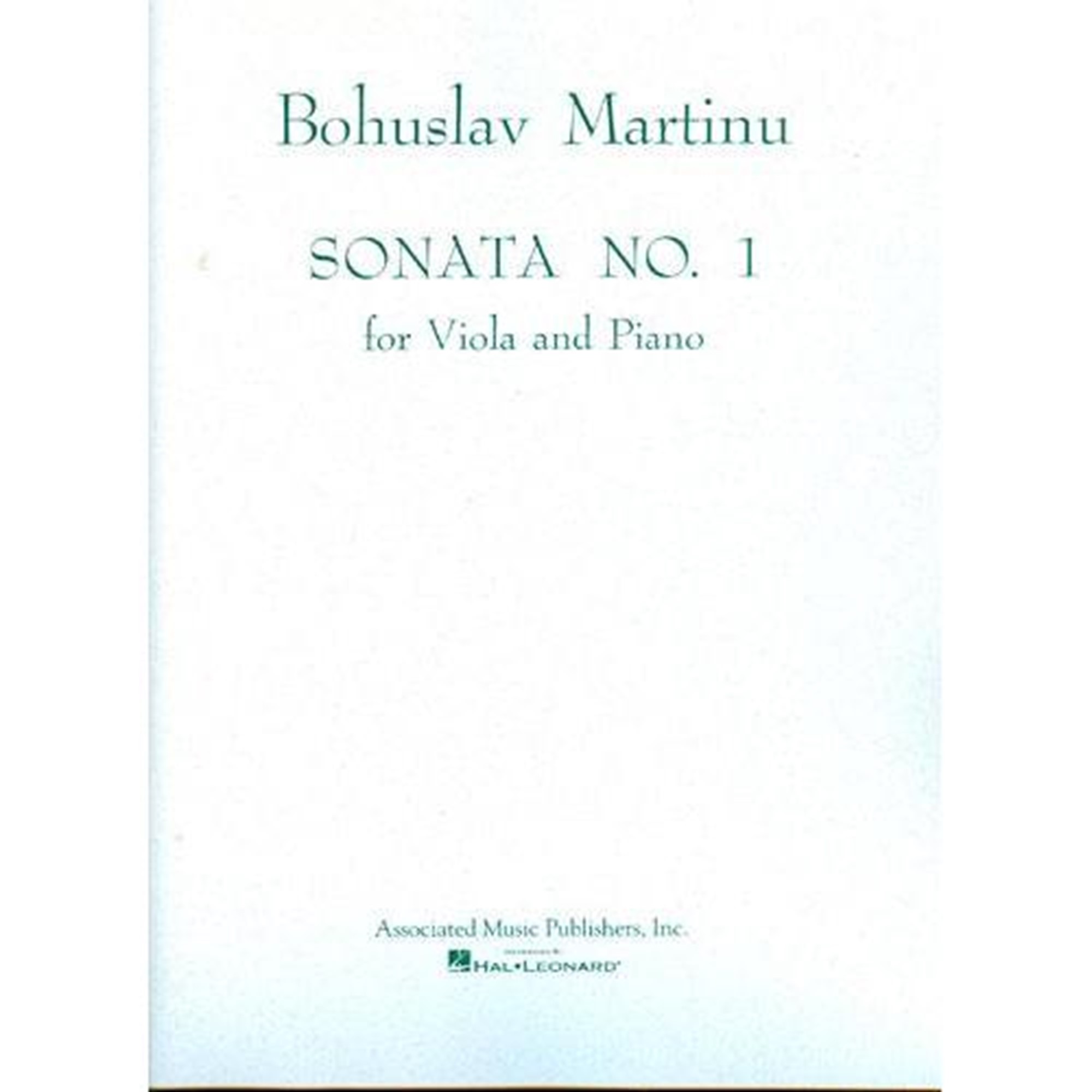 MARTINU B. - SONATA Nº1 - VIOLA Y PIANO -