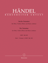 HANDEL G.F. - SONATAS  (6) V.2   (VIOLIN , OBOE Y BAJO CONTINUO)