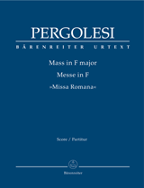 PERGOLESI G.B. - MISA FAM "MISSA ROMANA" URTEXT