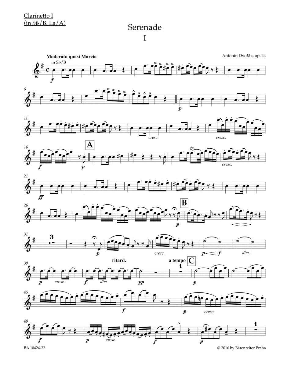 DVORAK A. - SERENATA OP.44 URTEXT PARTES