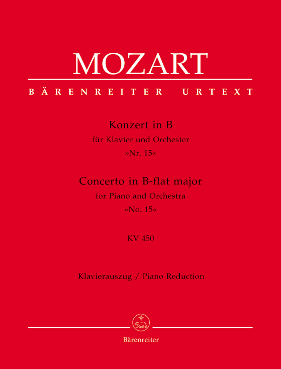 MOZART W.A. - CONCIERTO Nº15 SIb M URTEXT - KV.450