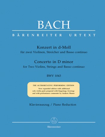 BACH J.S. - CONCIERTO DOBLE RE m URTEXT - BWV.1043