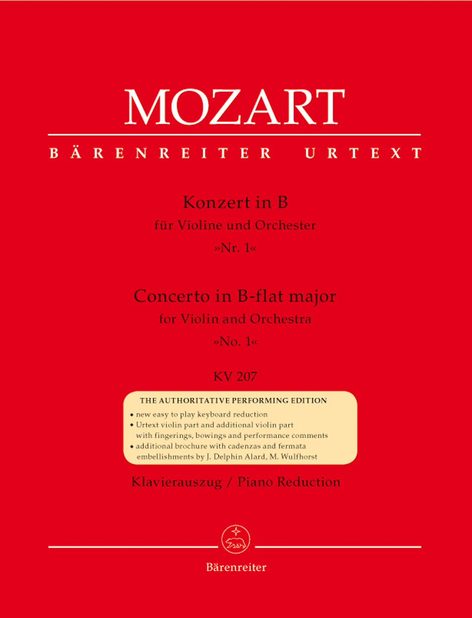 MOZART W.A. - CONCIERTO Nº1 SIb M URTEXT - KV.207