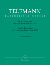TELEMANN G.P. - FANTASIAS VIOLIN SOLO TWV 40: 14-25 URTEXT (12) -
