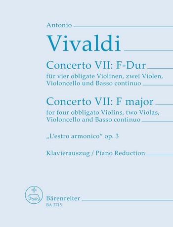 VIVALDI A. - CONCIERTO FA M - OP.3 Nº9