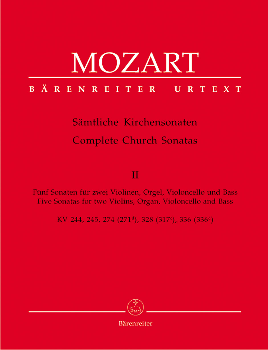 MOZART W.A. - SONATAS V.2 (SC+PT) URTEXT 2V(VC,CB)/ORG -