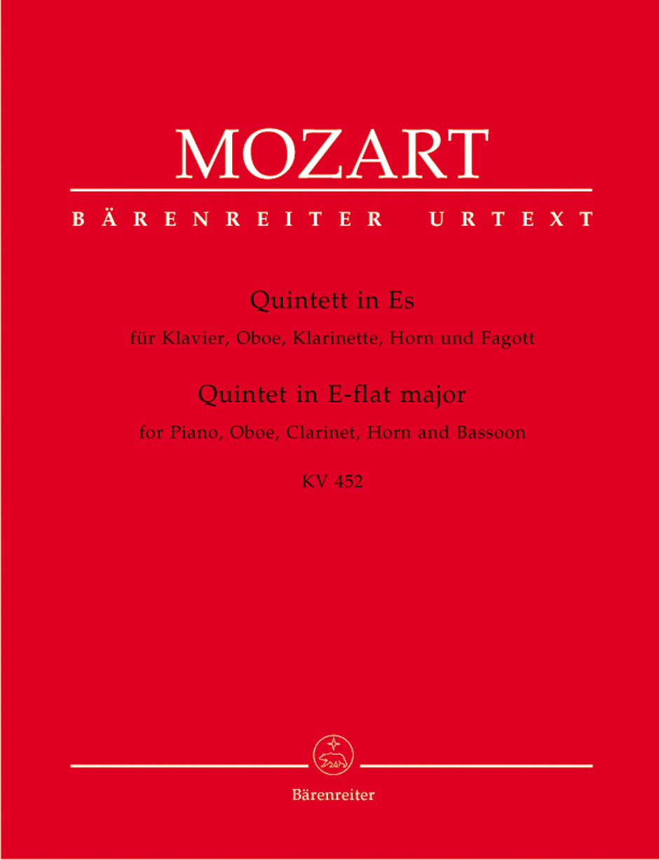 MOZART W.A. - QUINTETO MIb M URTEXT  (OB/CL/TR/FGP)  KV.452  P+PT