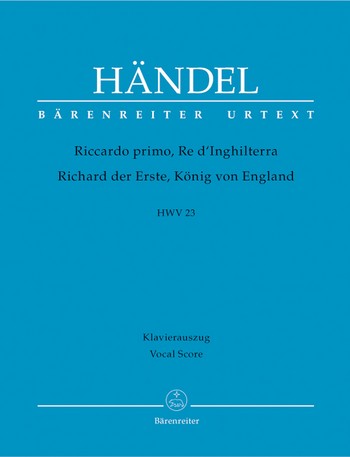 HANDEL G.F. - RICARDO PRIMERO DE INGLATERRA URTEXT HWV23