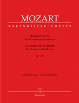 MOZART W.A. - CONCIERTO LA M URTEXT - KV.622 (VERSION.CLARINETE EN LA)  URTEXT