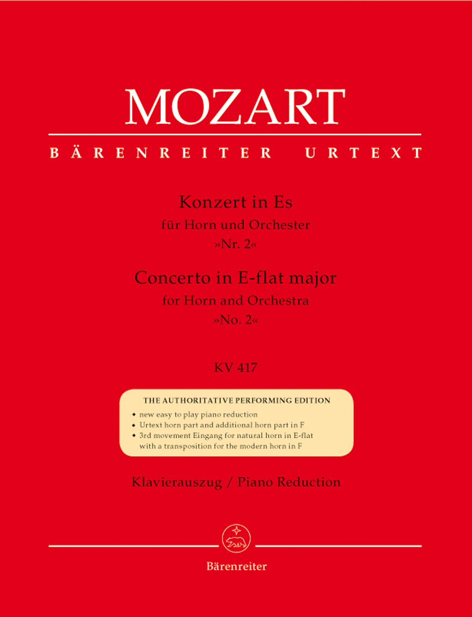 MOZART W.A. - CONCIERTO Nº 2 MIb M KV.417 URTEXT