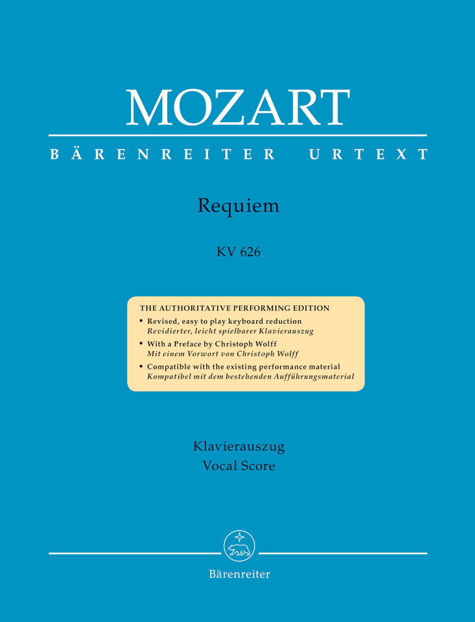 MOZART W.A. - REQUIEM - KV.626 URTEXT (Reduccion para Canto y Piano)