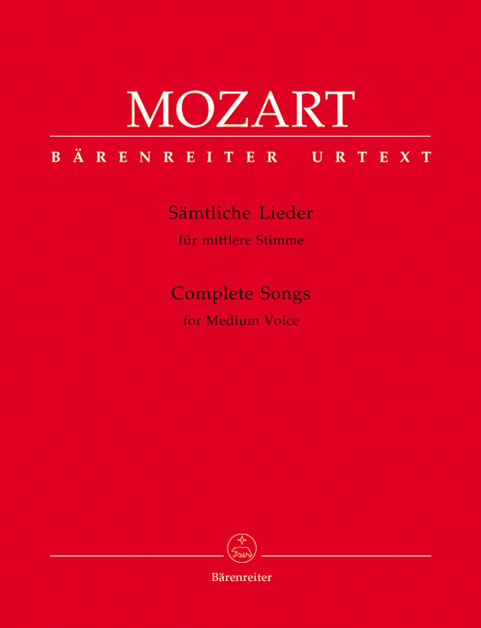 MOZART W.A. - CANCIONES COMPLETAS URTEXT  (MEDIUM ) -