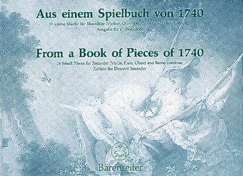 ALBUM - AUS EINEM SPIELBUCH VON 1740 -19 PIEZAS FLAUTA DULCE