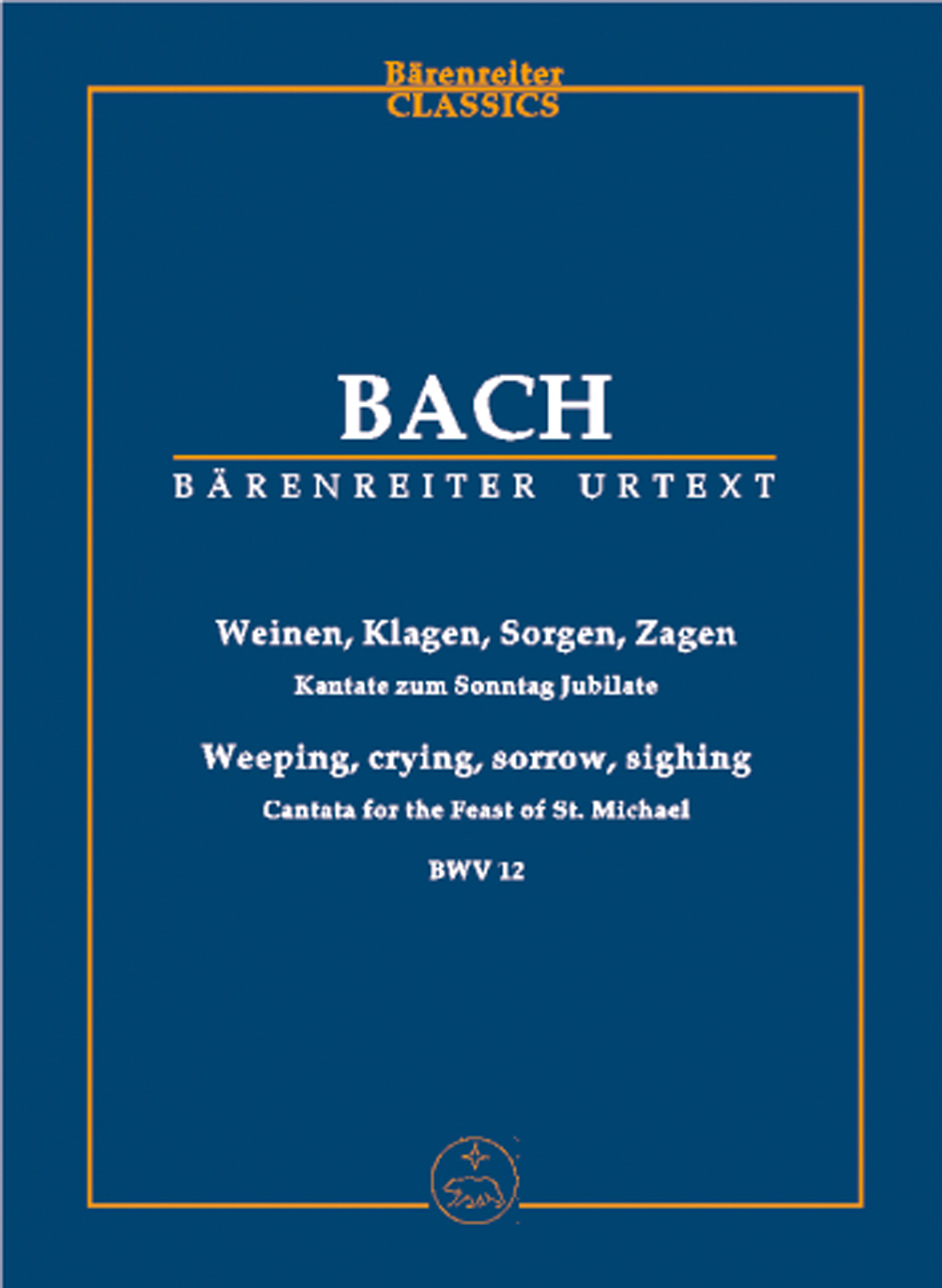 BACH J.S. - CANTATA Nº12 URTEXT - BWV.12