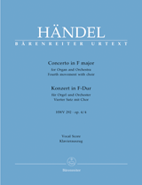 HANDEL G.F. - CONCIERTO ORGANO FA M HWV 292 OP4/4 4ºMOV CORALURTEXT