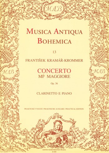 KROMMER F. - CONCIERTO MIb M - OP.36 (CLARINETE Y PIANO)