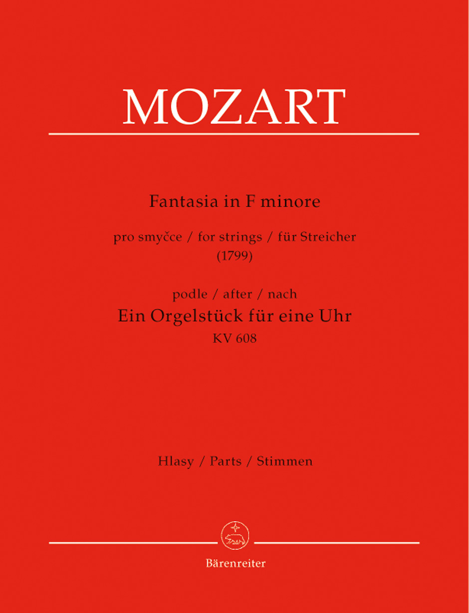 MOZART W.A. - FANTASIA FA m KV.608 PARA CUERDAS