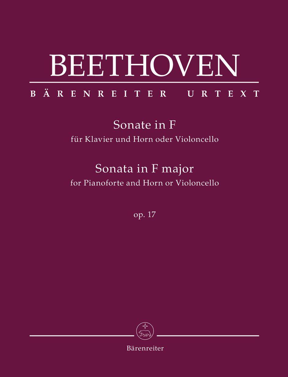 BEETHOVEN L.V. - SONATA EN FA M OP.17 (TROMPRA o VIOLONCELLO Y PIANO) URTEXT
