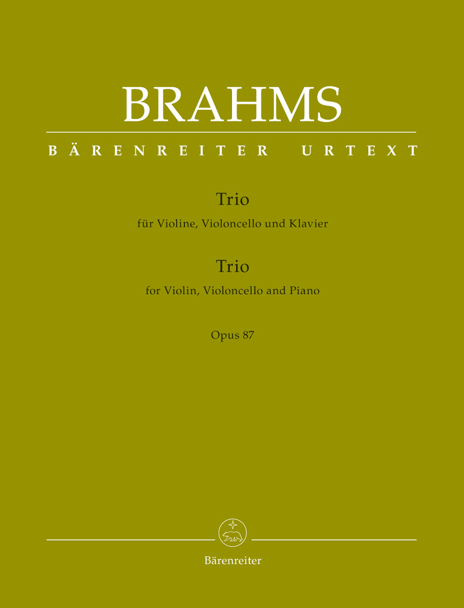 BRAHMS J. - TRIO Nº2 DO M (SC+PT)   V/VCP - OP.87 URTEXT