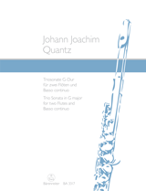 QUANTZ J.J. - TRIO SONATA SOL M -