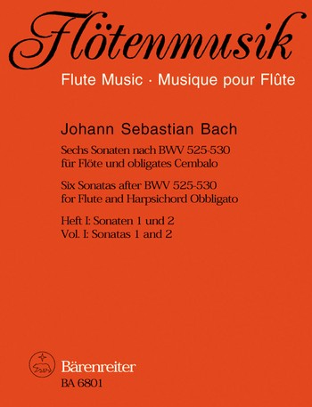 BACH J.S. - SONATAS V.1 (6) - BWV.525-530 - FLAUTA Y PIANO