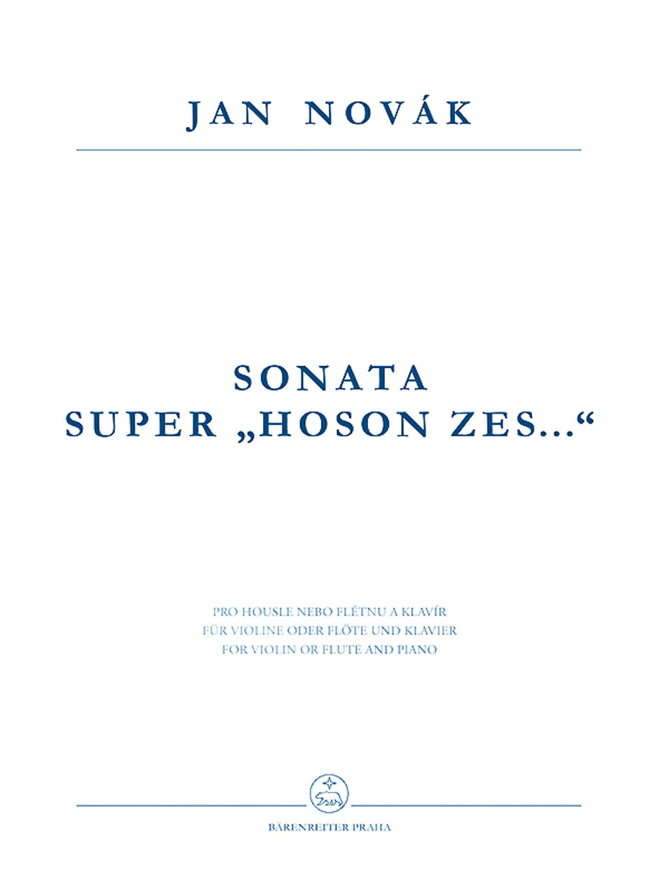 NOVAK J. - SONATA SUPER HOSON ZES ... VIOLIN O FLAUTA