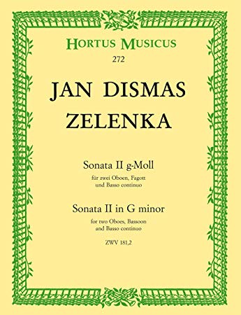 ZELENKA J.D. - SONATA II (2 OBOES , FAGOT Y CONTINUO SOLm ZWV 181,2