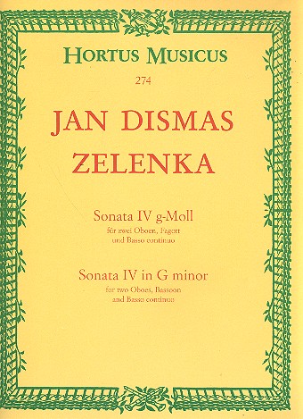 ZELENKA J.D. - SONATA IV 2 OBOES , FAGOT Y CONTINUO SOL m ZWV 181,4