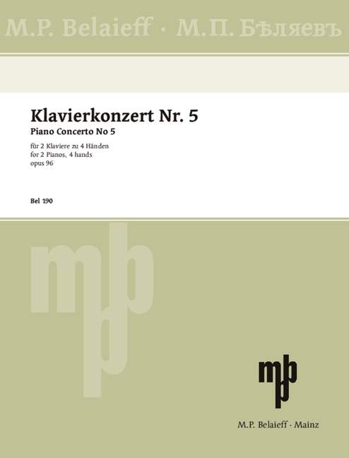 TCHEREPNIN A. - CONCIERTO PIANO Nº 5 OP.96