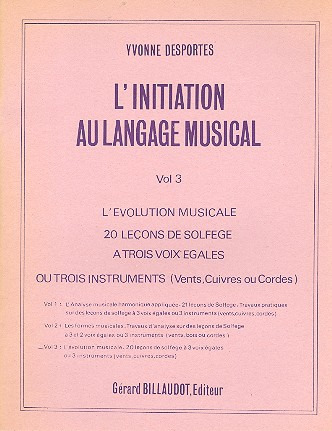 DESPORTES Y. - INICIACION AL LENGUAJE MUSICAL V.3