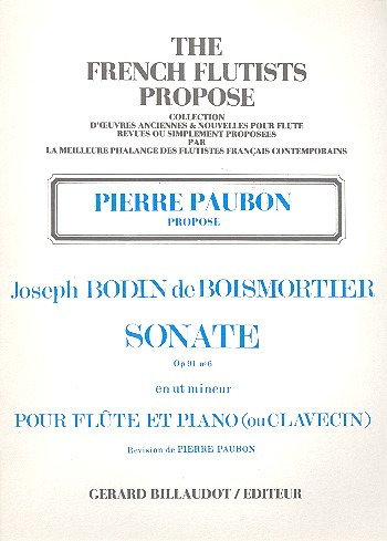 BOISMORTIER J.B. - SONATA DO m - OP.91 Nº6