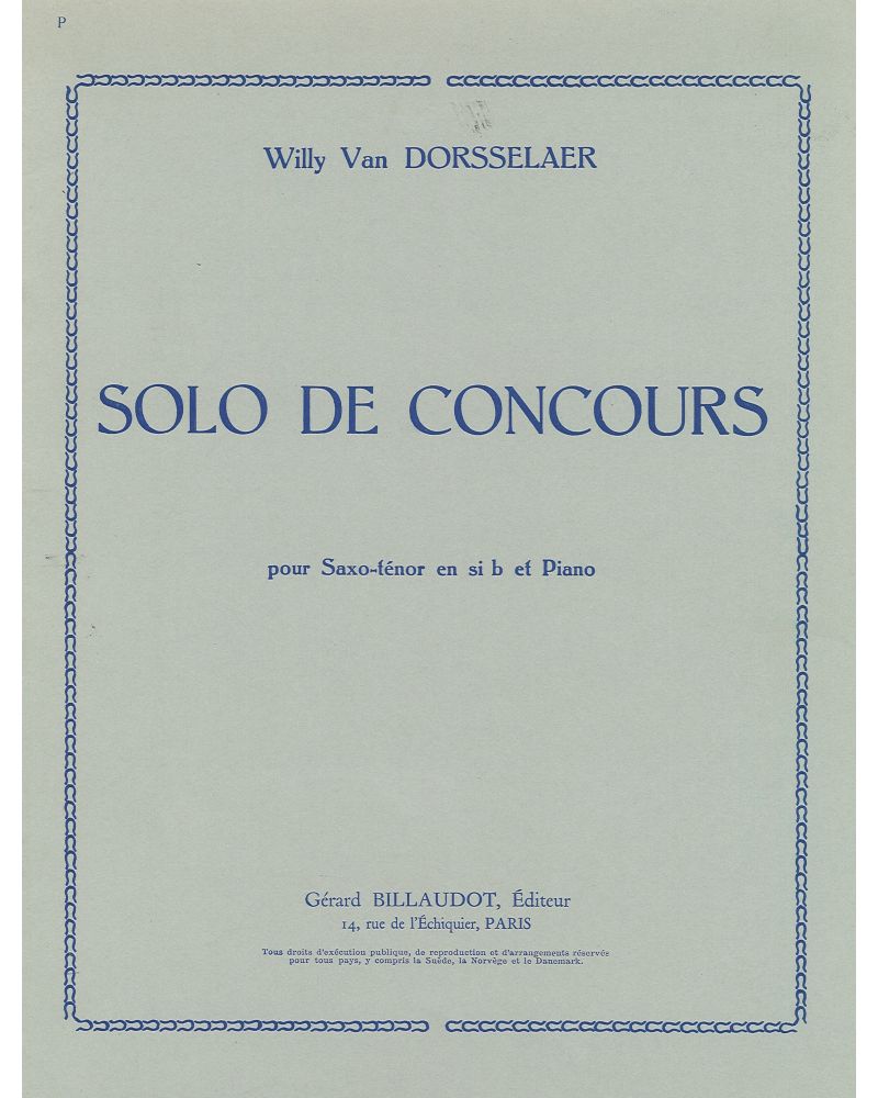 DORSSELAER W. - SOLO CONCURSO -OP 60
