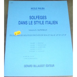 PHILIBA N. - SOLFEO ESTILO ITALIANO V.5 (SA) -