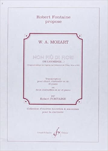 MOZART W.A. - NON PIU DI FIORI CL/VOZ/P -
