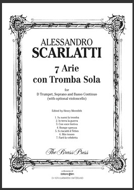 SCARLATTI A. - ARIAS (7) SOPRANO, TROMPETA Y BAJO CONTINUO