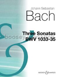 BACH J.S. - SONATAS (3) BWV 1033-35  - FLAUTA Y PIANO -